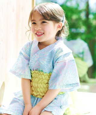 ANY KIDS 【洗濯機可能】簡単帯付き 甚平セット