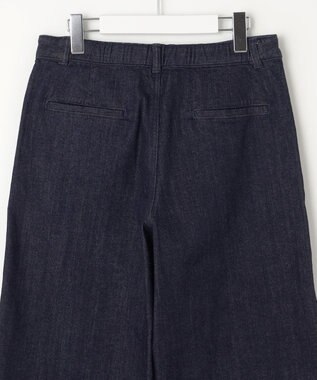 J.PRESS LADIES 【洗える】9ozストレッチ デニム ワイド パンツ インディゴ系