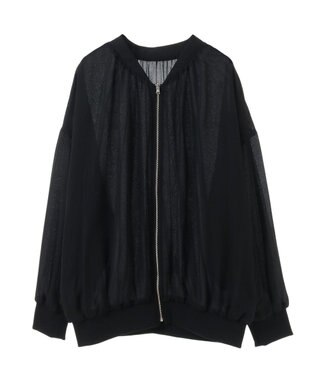 AMERICAN HOLIC リバーシブルシフォン×チュールブルゾン Black