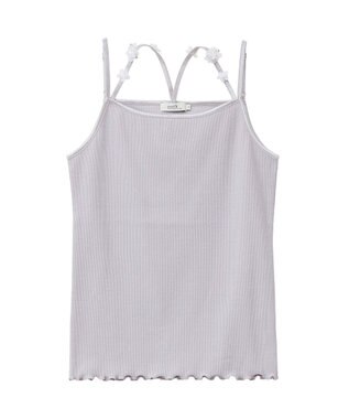 earth music&ecology フラワーモチーフキャミ Light Gray