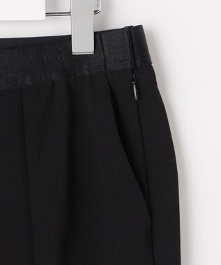 自由区 L 【17号サイズまで展開・SHIHOさん着用】ジョーゼットニット パンツ ブラック