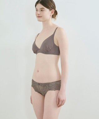 une nana cool 小さく見せるブラ ミニマイザーブラ シンプル グレイッシュベージュ