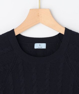 組曲 L 【先行予約・WEB限定】バックリボンケーブル ニット ネイビー系