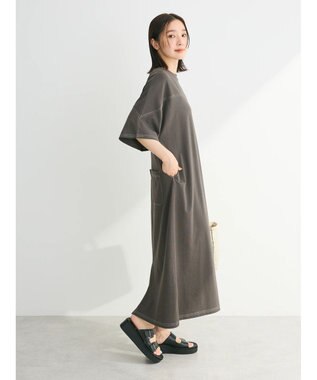 Green Parks ・ＳＵＧＡＲ　ＳＰＯＯＮ【ＣＯＯＬ】ステッチＴＥＥワンピ Charcoal Gray