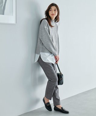 ANY 【ストレッチ/ガードル効果/裏起毛/ウエストゴム】大人の7daysウォームタッチパンツ チェック