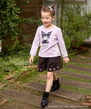 ANY KIDS 【any FAM×サンリオキャラクターズ】ミラクルスパンコール長袖Tシャツ ラベンダー×クロミ