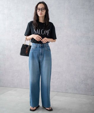 WEGO 【新色追加/美脚/XS～Lサイズ展開】ストレートデニムパンツ デニム中濃色