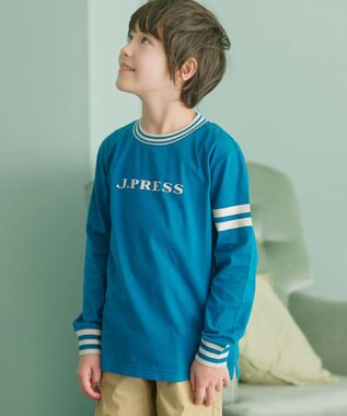 J.PRESS KIDS 【140-170cm】リブライン ロゴカットソー ダルブルー系