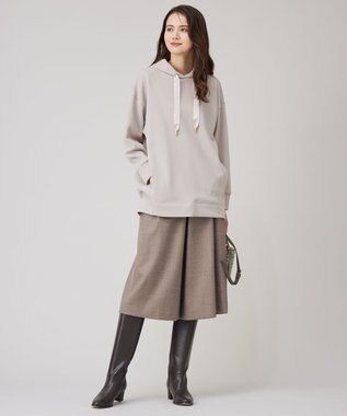 自由区 【洗える】ウォッシャブルウールサキソニーキュロット パンツ TOPモカ