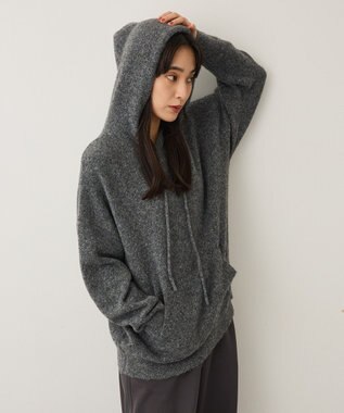 CRAFT STANDARD BOUTIQUE 起毛ニットフーディ Gray