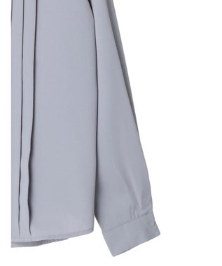 earth music&ecology タックブラウス Grayish Blue