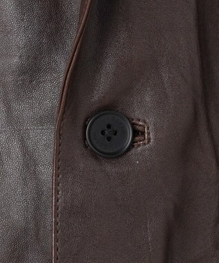 JOSEPH HOMME 【洗い加工】シュリンクエアレザー 　ジャケット ダークブラウン系