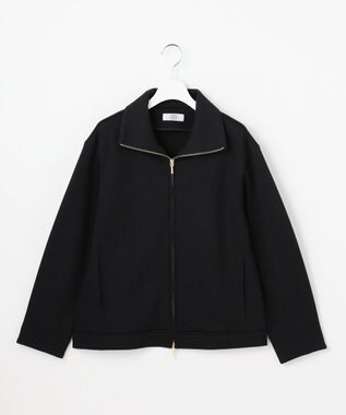 J.PRESS LADIES S 【WEB限定】ダンボールジャージー ハイネック ブルゾン 【WEB限定】ブラック系