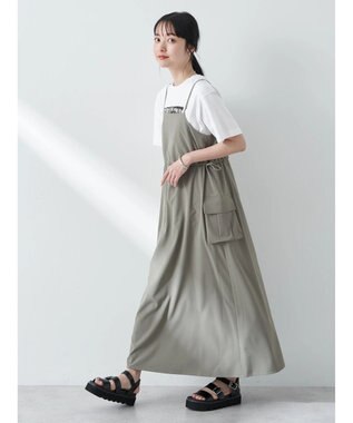 earth music&ecology ストレッチキャミワンピース Khaki