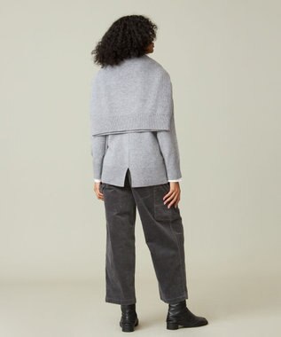 J.PRESS YORK STREET 【WOMEN】ウールカシミヤ ボトルネックショートニット ライトグレー系