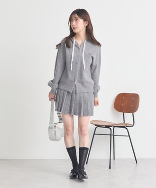 earth music&ecology ニットプリーツスカート Gray