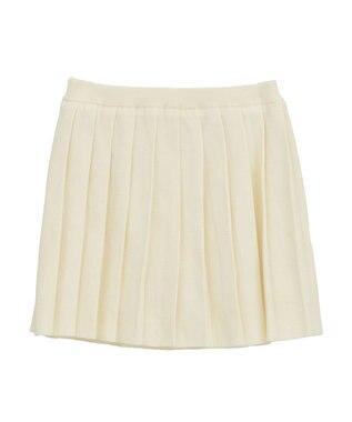 earth music&ecology ニットプリーツスカート Ivory
