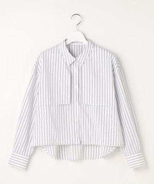 ANY SIS クロップドヨークハオリ シャツ オフストライプ