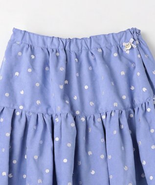 ANY KIDS ネコ×ドット刺繍 スキャッツ ラベンダー