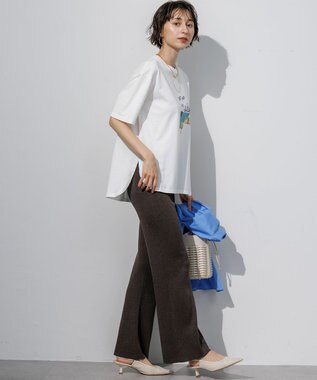 23区 L Lauren Rolwing コラボ グラフィックプリント リラクシー Tシャツ オフ