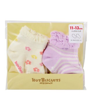 MIKI HOUSE HOT BISCUITS ワンポイント半袖Tシャツ＆ローカットソックスギフトセット【BOX付き】 ピンク