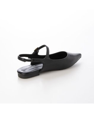 MODE ET JACOMO <noyau>ポインテッドトゥバックベルトパンプス ブラック