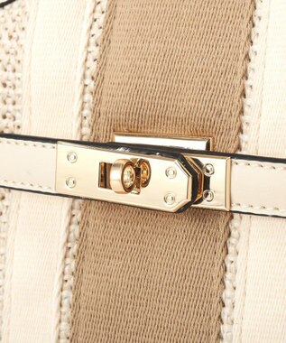 YECCA VECCA 【A4対応】2wayライントートバッグ Ivory