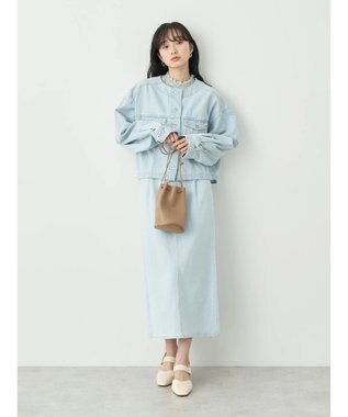 earth music&ecology ノーカラーＧジャン Light Indigo