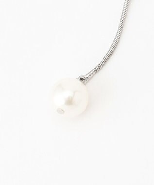 ANY SIS フェイクパールラリエット ネックレス シルバー