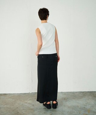 GRACE CONTINENTAL ハイネックリブニットトップ ホワイト