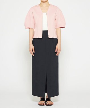 uncrave 【接触冷感・UVカット】ダブルフェイスジャージー 2WAYブラウス（uncrave STANDARD） ピンク