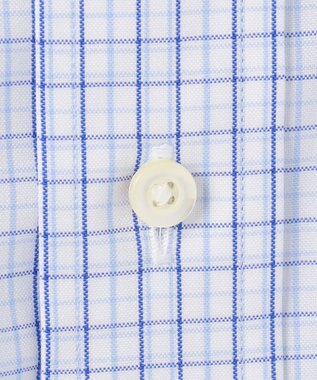 J.PRESS MEN 【PREMIUM PLEATS / 形態安定】タッタソールチェック ドレスシャツ / B.D. サックスブルー系3