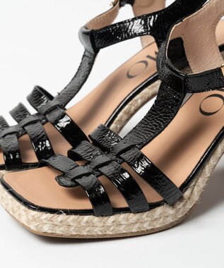 gaimo 【GAIMO/ガイモ】グルカ風ヒールサンダル/SIMONA-RS ブラック