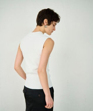 GRACE CONTINENTAL ハイネックリブニットトップ ホワイト