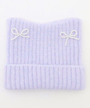 ANY KIDS ネコニットキャップ ラベンダー