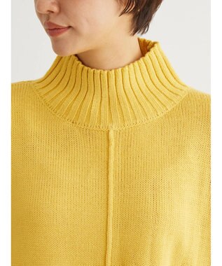 Green Parks 洗える　バックスリットニットプルオーバー Yellow