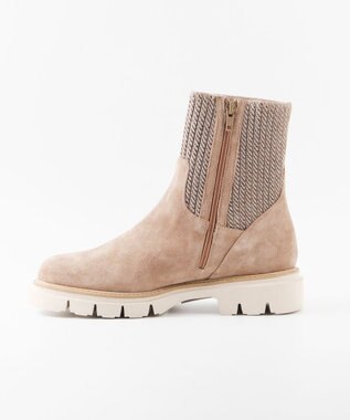 BONTRE 【イタリア製/本革】【LucaGrossi/ルカグロッシ】サイドニットショートブーツ/K148T-VA ベージュ