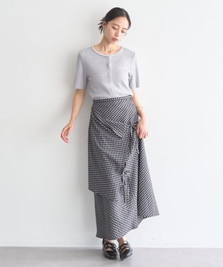 earth music&ecology チェーンリブラメカットソー Gray