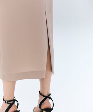 BEIGE， 【洗える】FLEUR / ニットコンビハイネックノースリーブドレス Beige