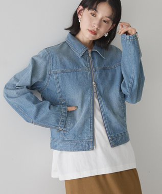NOERIE -ノエリエ- / ノーカラーデニムジャケット / woadblue