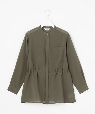 J.PRESS LADIES S RELAXION Sheer ボイル ブラウス カーキ系