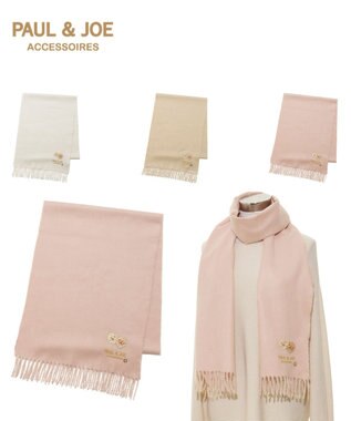 MOONBAT PAUL & JOE ACCESSOIRES クリザンテーム刺繍ムースタッチマフラー（パッケージ入り）