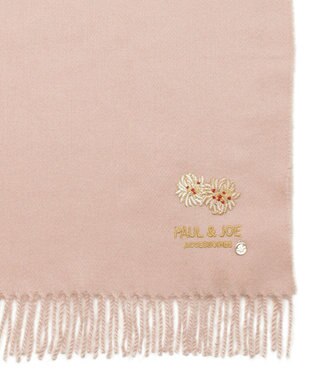 MOONBAT PAUL & JOE ACCESSOIRES クリザンテーム刺繍ムースタッチマフラー（パッケージ入り） ピンク
