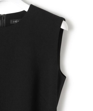 23区 【APPLAUDIR】クリアジョーゼット ドットチュールコンビ ドレス ブラック系