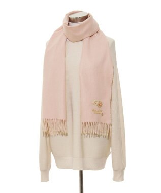 MOONBAT PAUL & JOE ACCESSOIRES クリザンテーム刺繍ムースタッチマフラー（パッケージ入り） ピンク