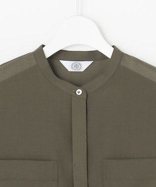 J.PRESS LADIES S RELAXION Sheer ボイル ブラウス カーキ系