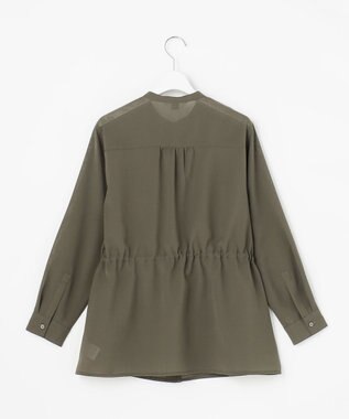 J.PRESS LADIES S RELAXION Sheer ボイル ブラウス カーキ系