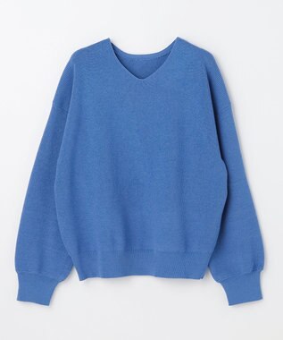 ANY 【8色展開】Vネックデイリーニット ブルー