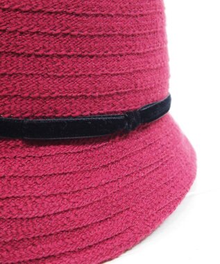 石田製帽 ベルベットリボン ブルトン ワイン