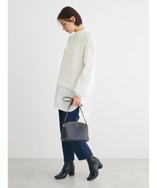 Green Parks ニットソードッキングチュニック Ecru